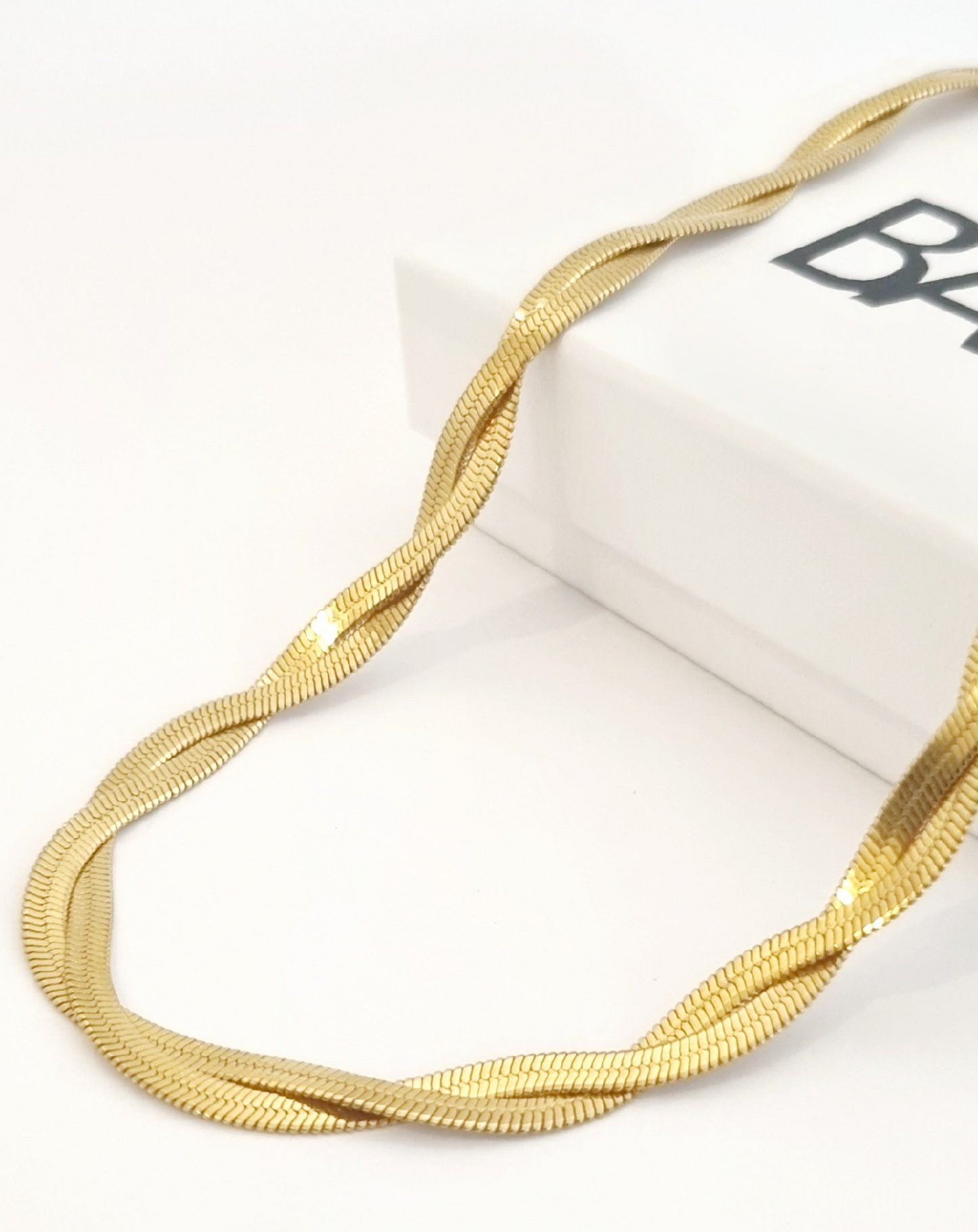 ENTRELACE - Collier Maille miroir torsadée