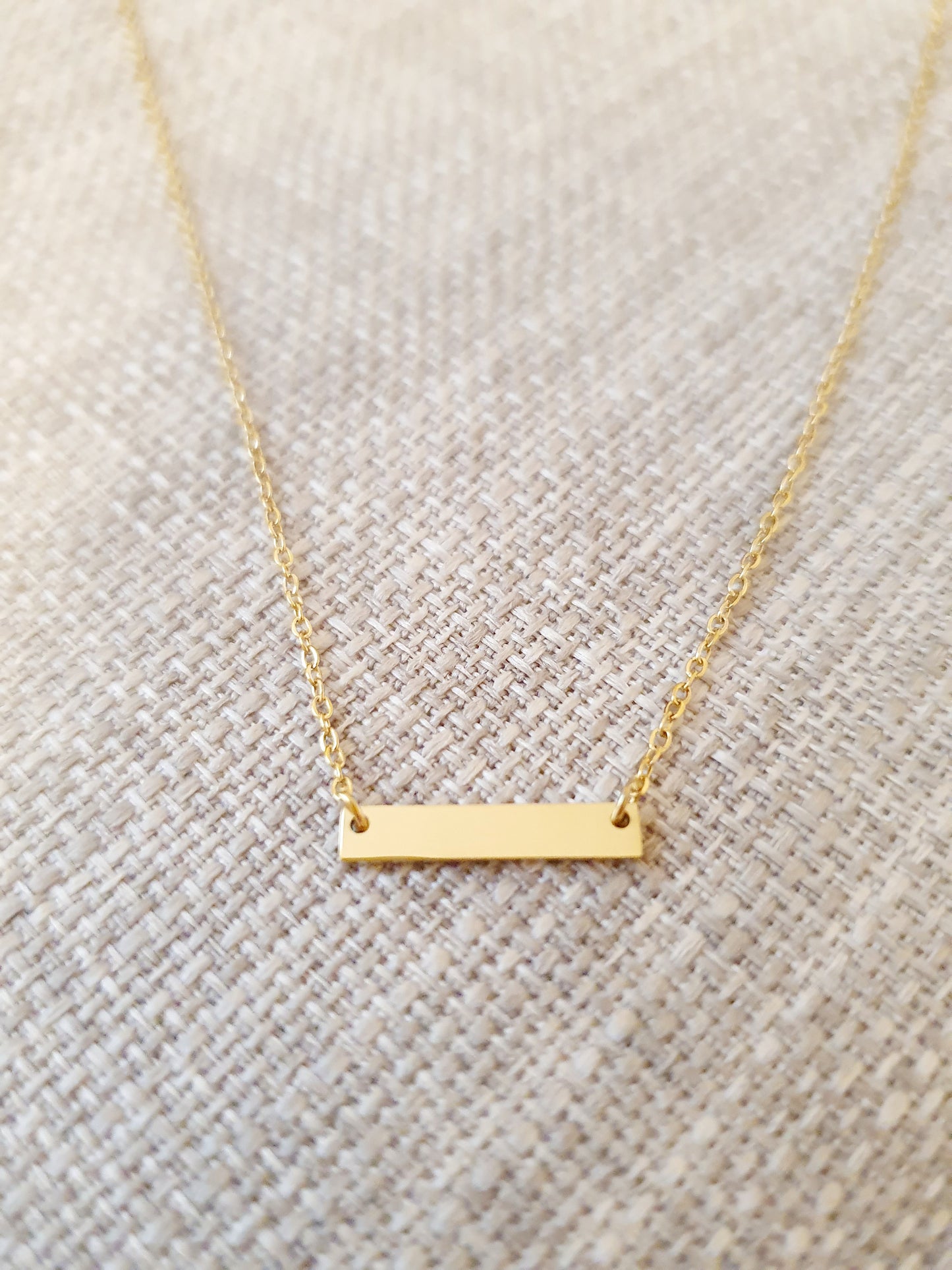 Collier mini plaque personnalisé - 16mm × 3mm