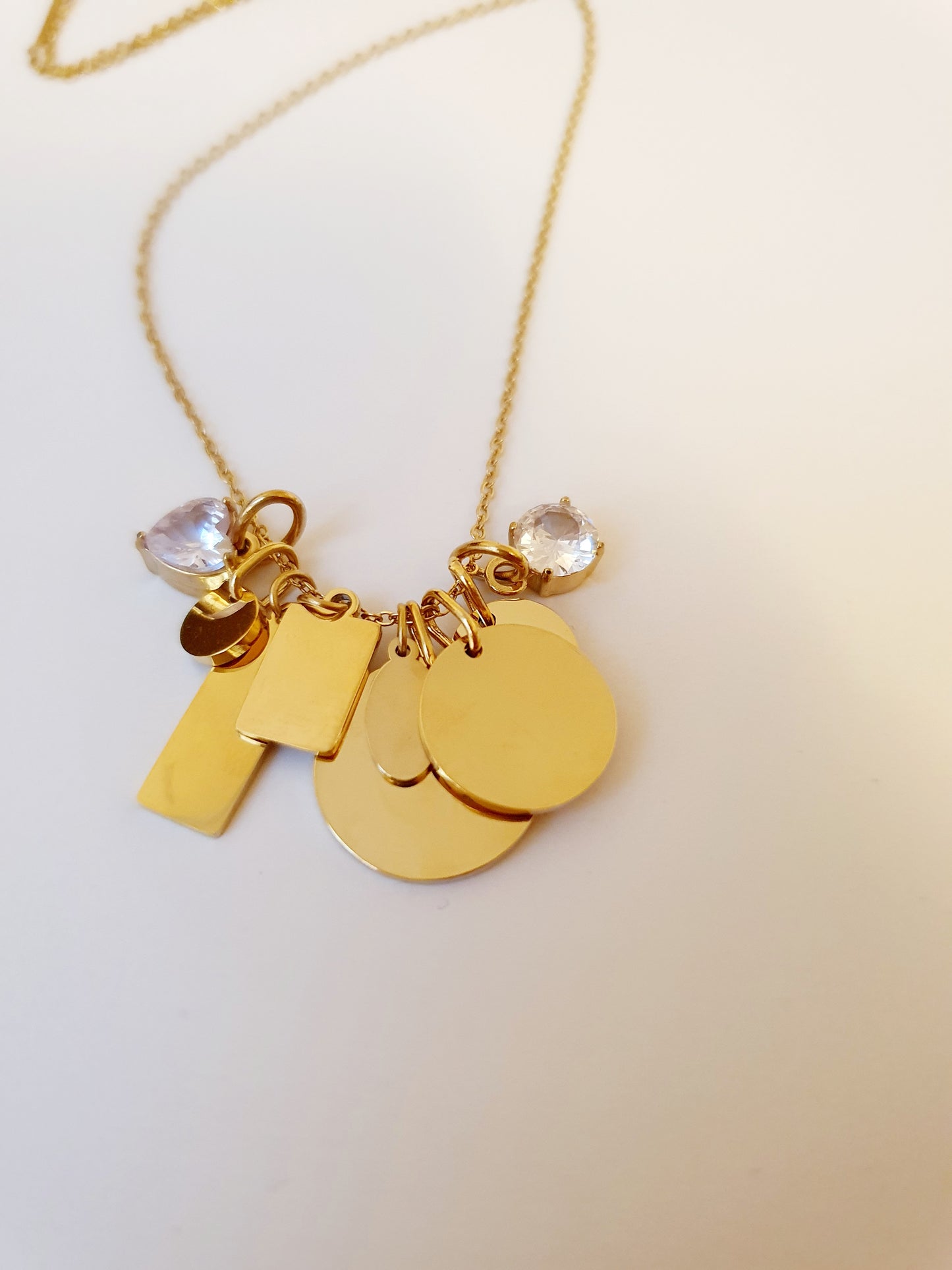 Collier maille fine personnalisé - Médaille Ronde (4 tailles)