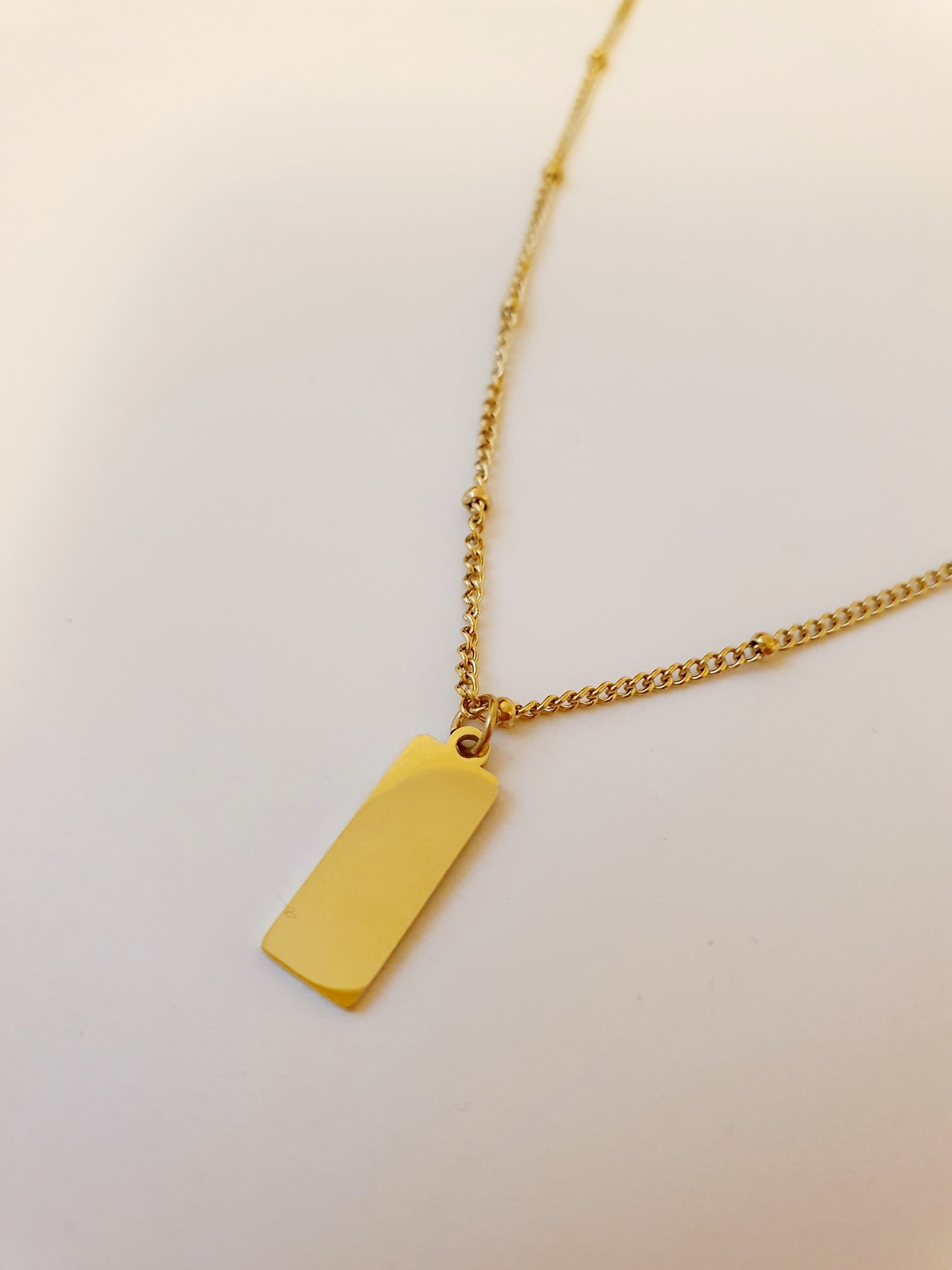 Médaille personnalisée rectangulaire 15mm × 6mm