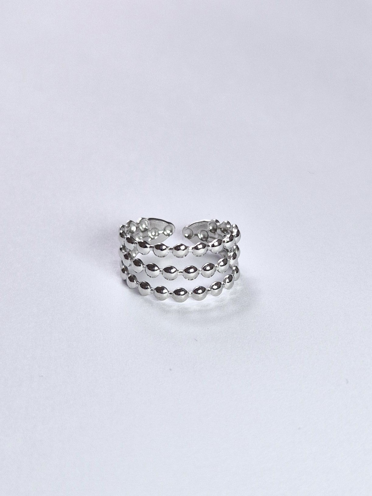 Bague billes 3 rangs