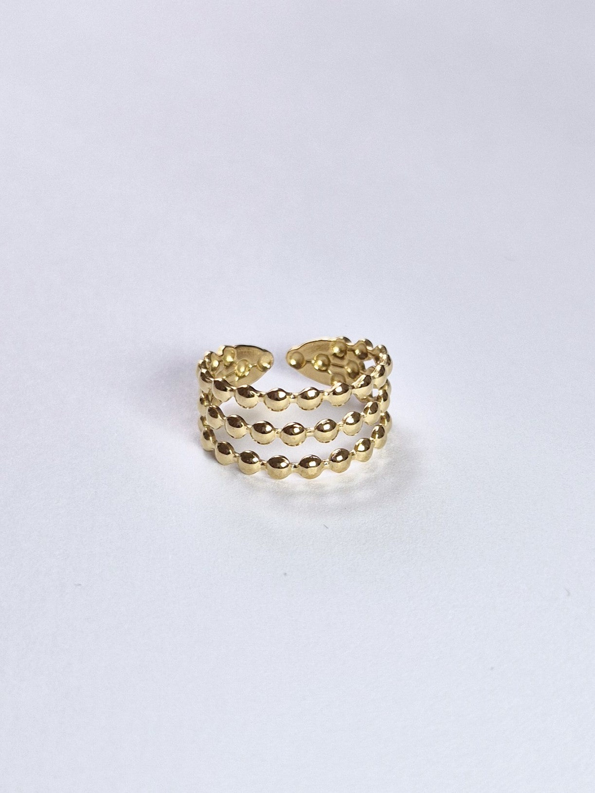 Bague billes 3 rangs