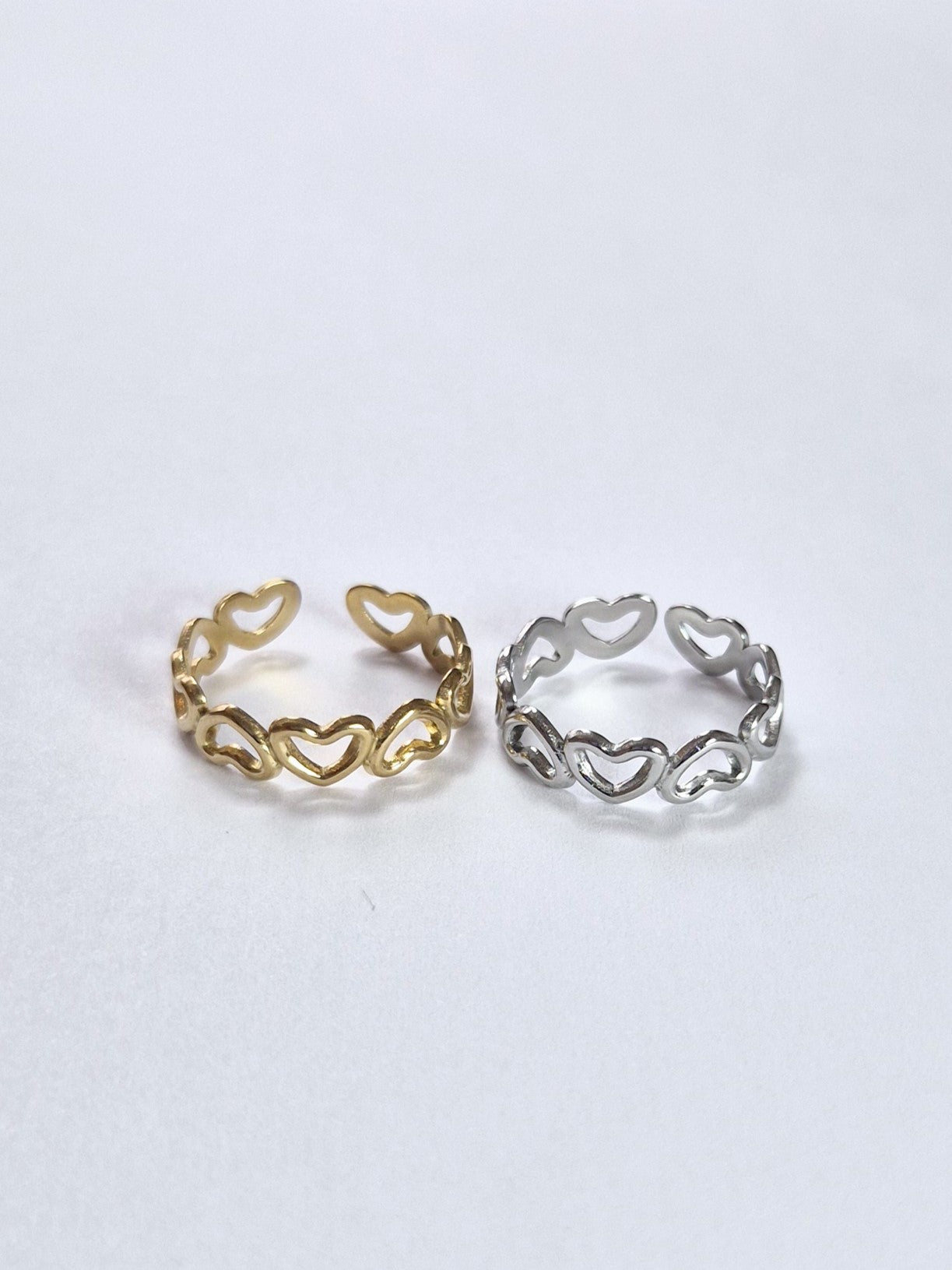 Bague petits coeur ajourés