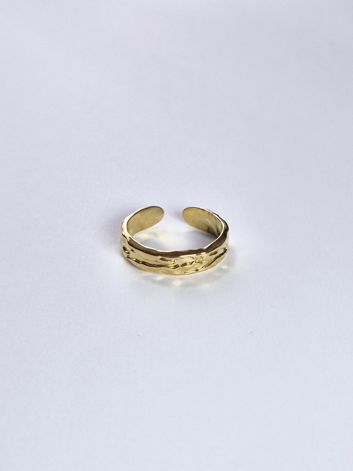 Bague texturée ouverte