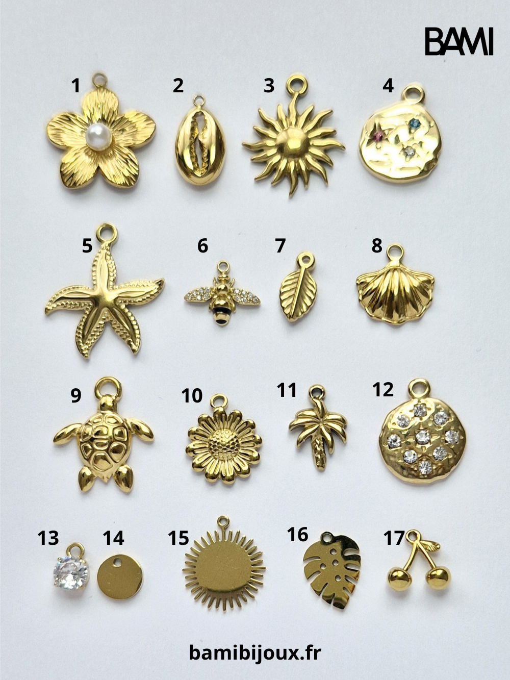 Collier charms breloque à composer