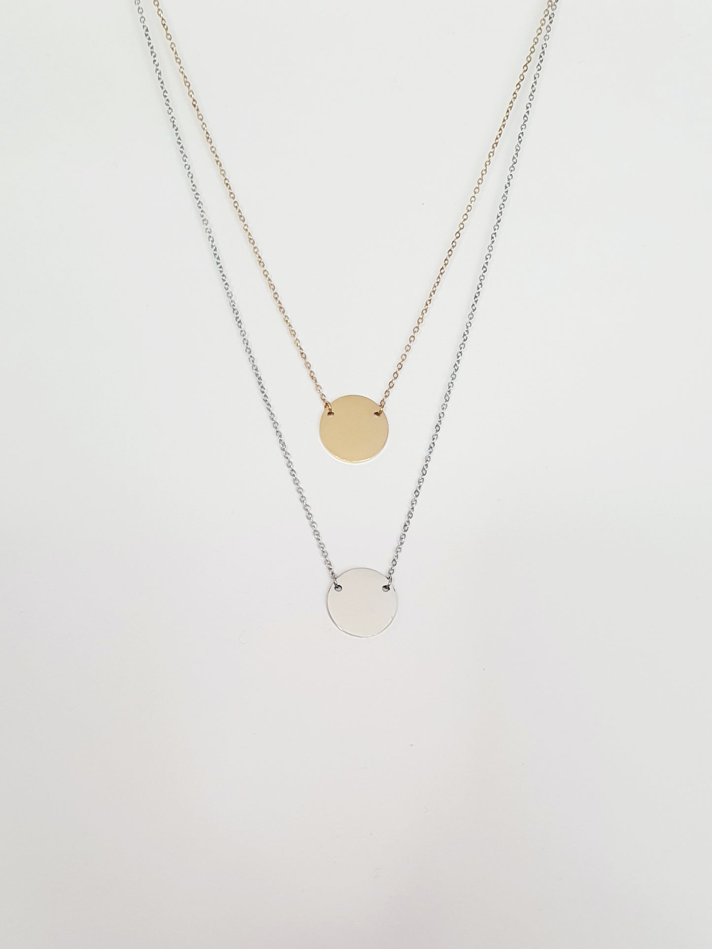 Collier personnalisé - médaille incrustée (2 tailles)