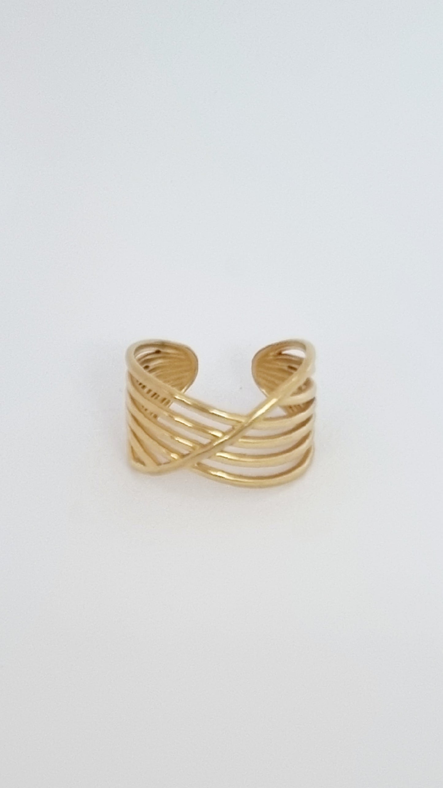 Bague oblique ajourée réglable