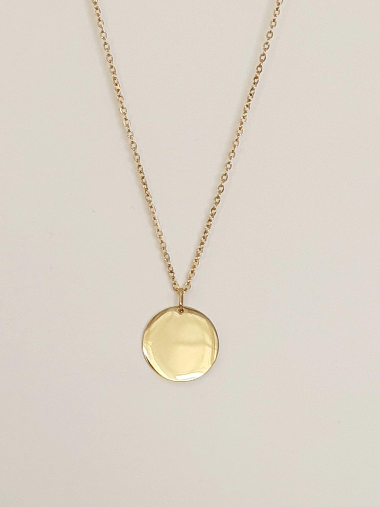 Collier maille fine personnalisé - Médaille Ronde (4 tailles)