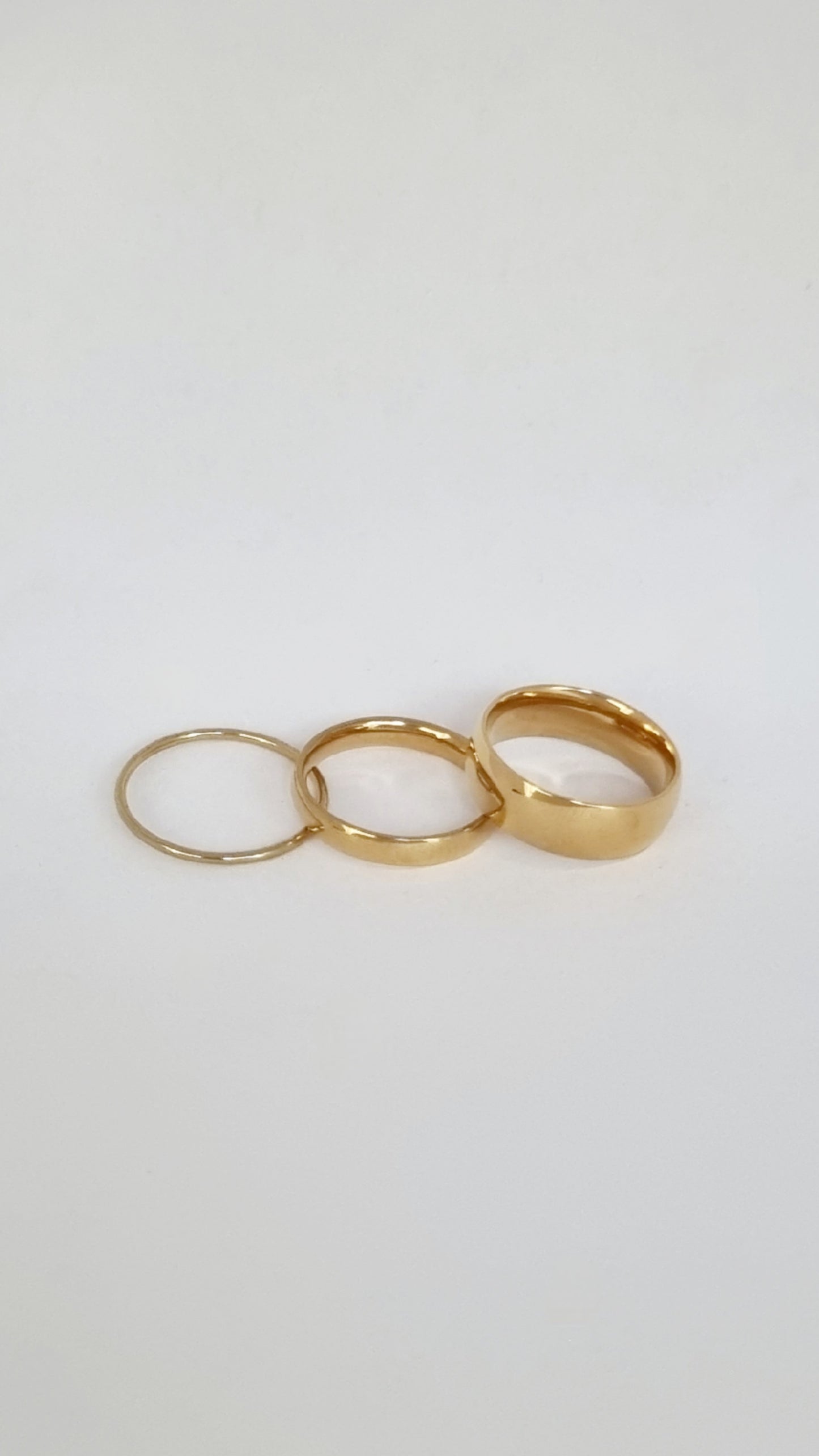 Bague anneau bombée arrondi - 3 largeurs disponibles