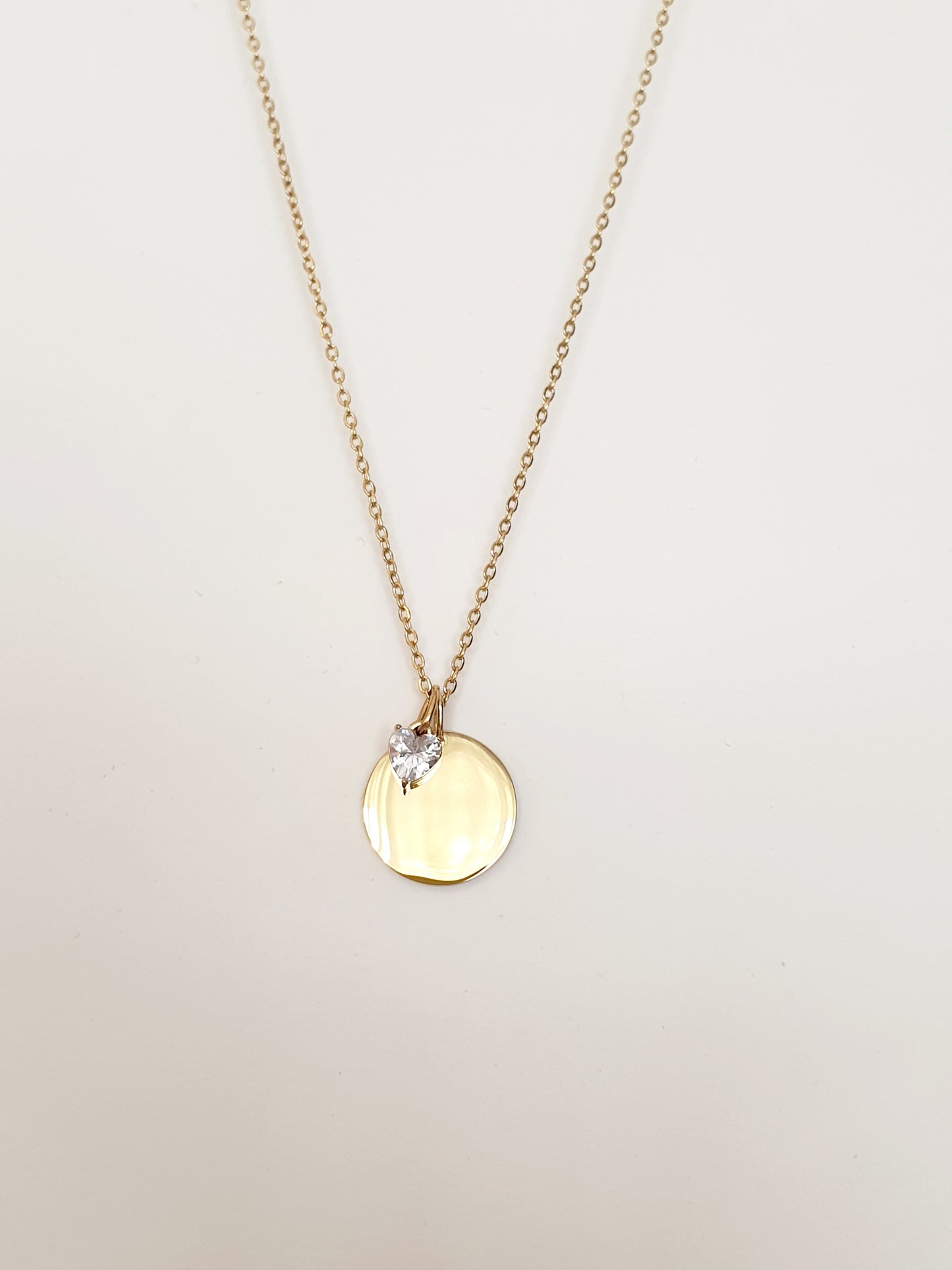 Collier maille fine personnalisé - Médaille Ronde (4 tailles)