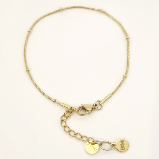 FILLANT • Bracelet maille serpent avec boules