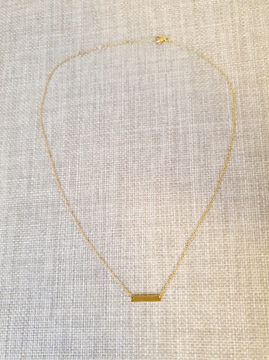Collier mini plaque personnalisé - 16mm × 3mm