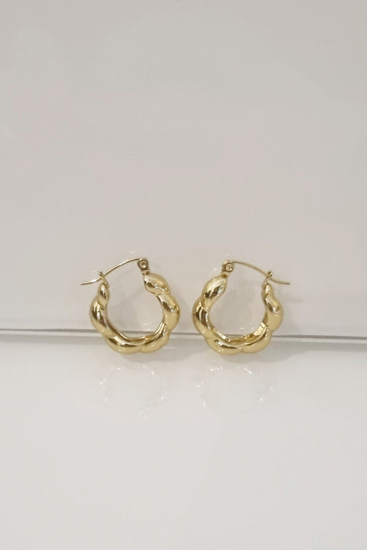 boucle d'oreilles créoles torsadée