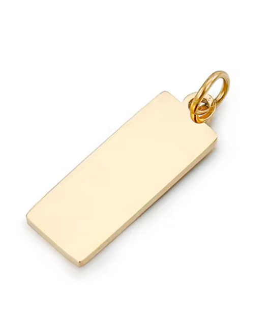 Médaille personnalisée rectangulaire 15mm × 6mm