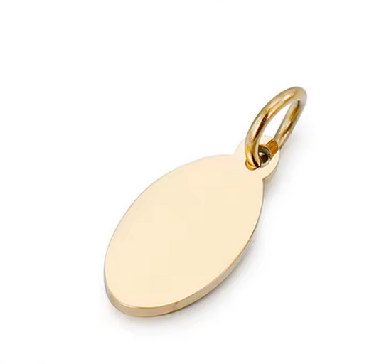 Médaille personnalisée ovale 10mm × 5mm