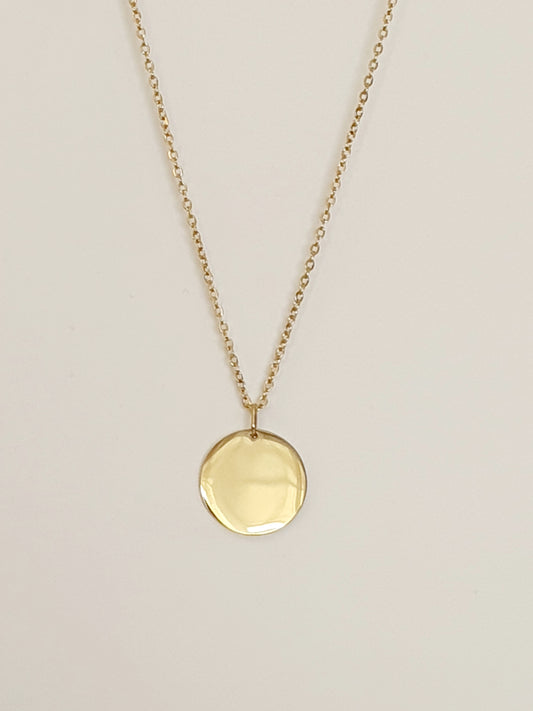 Collier maille fine personnalisé - Médaille Ronde (4 tailles)