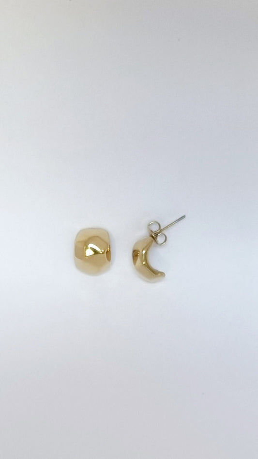 Boucles d'oreilles bouton géométrique